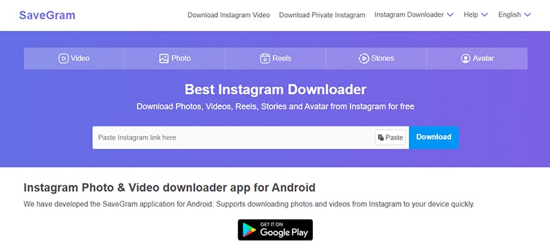SaveGram Ferramenta Para Baixar V deos E Fotos Do Instagram Gratuitamente